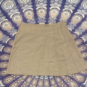 Lush Houndstooth Mini Skirt in Black and Tan